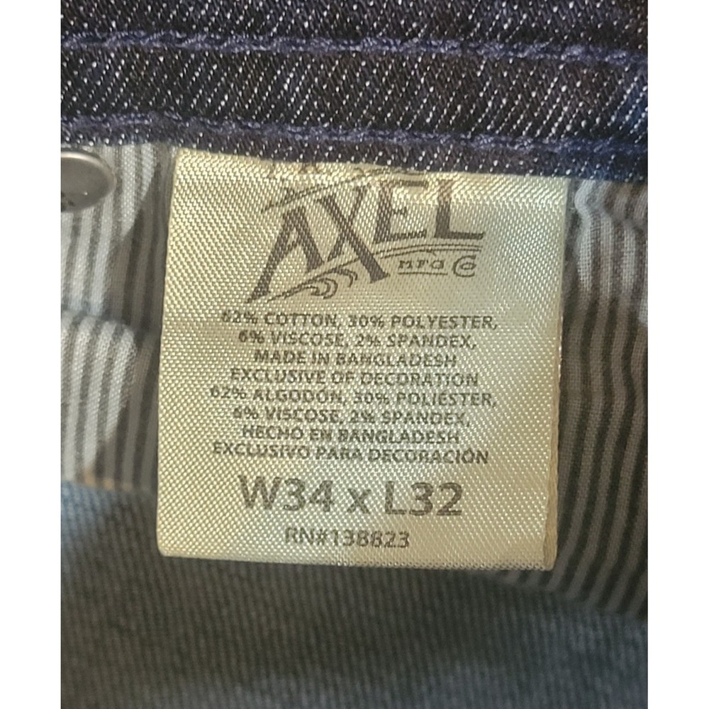 TK Axel Mens 34x32 Slim Boot Stretch Dark Blue Denim Jeans New NWT - Picture 6 of 16